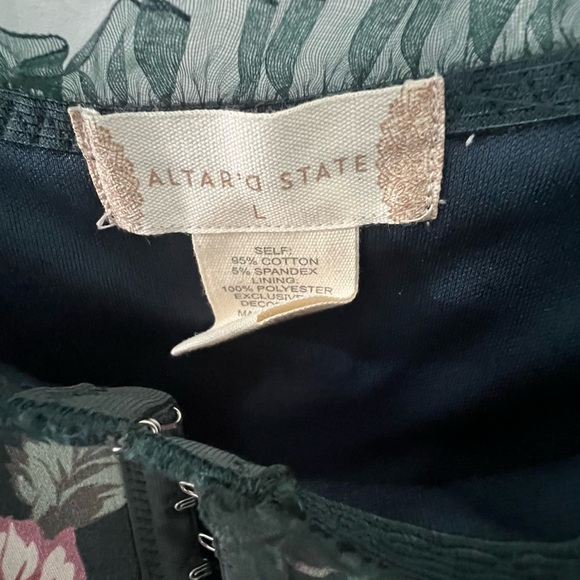 Altar'd State Floral Corset Top in Pink and Green - Picture 3 of 3